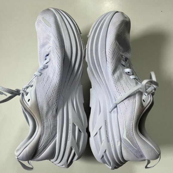 HOKA W Bondi 8 White Sneakers 10.5B - Picture 4 of 13